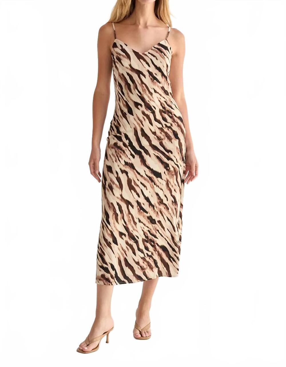 NEW CRESCENT kira dress in brown